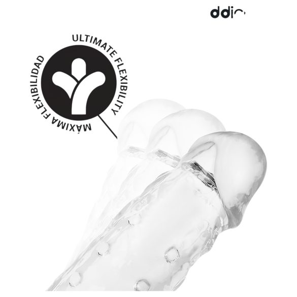 Addicted Toys - penis sleeve ja kivesten rengas - 23 cm - läpinäkyvä