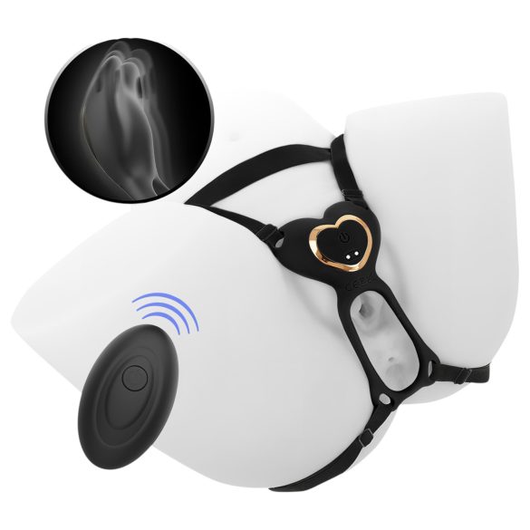 IBIZA - strap-on klitoriskiihotin vibraattori - musta