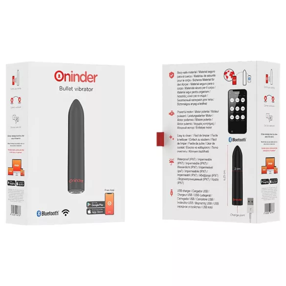 Oninder - Sovelluksella ohjattava vibraattori (musta)