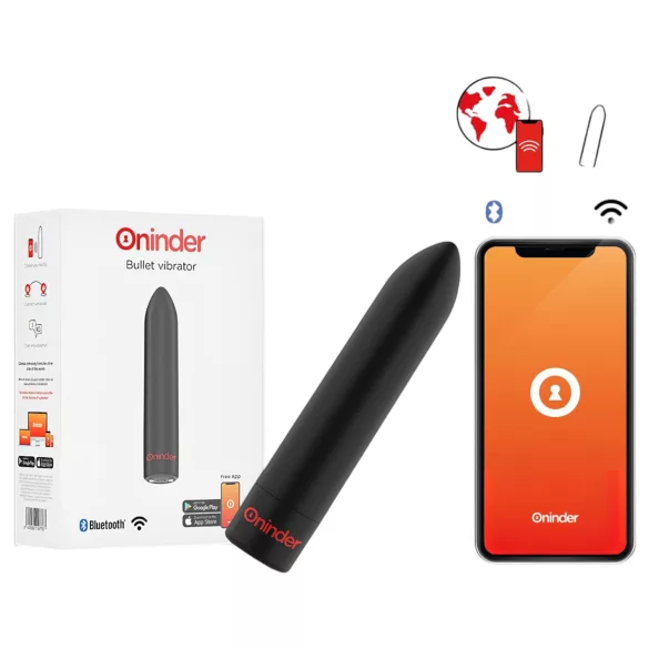 Oninder - Sovelluksella ohjattava vibraattori (musta)