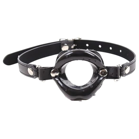 Latetobed - suunmuotoinen silikoninen suukapula - musta