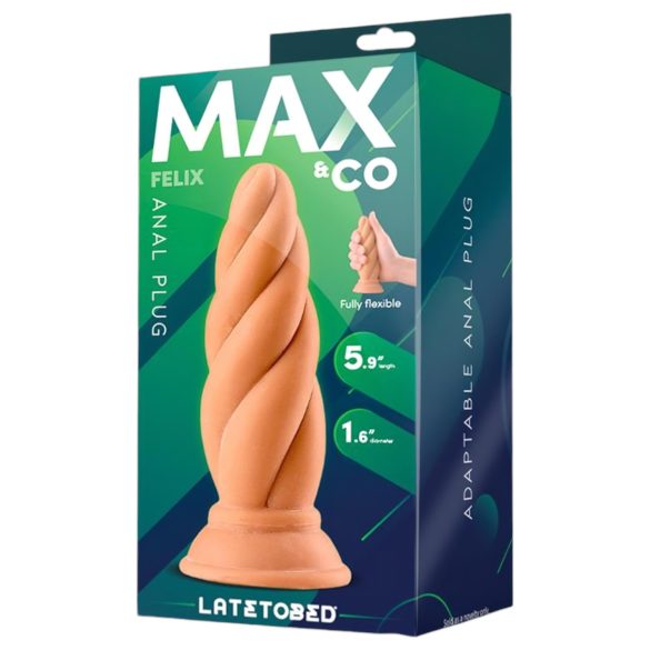 Max & Co Felix - anustappi - kierteinen - 15 cm luonnollinen
