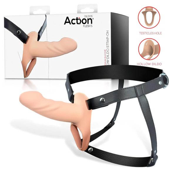 Action StrapOn S - strap-on ontto dildo - ihovärinen