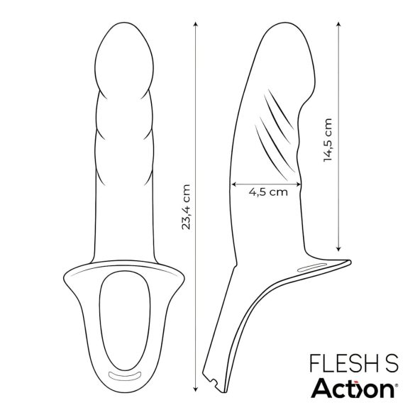 Action StrapOn S - strap-on ontto dildo - ihovärinen