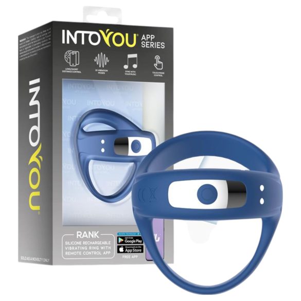 INTOYOU – Älykäs, värisevä penis- ja kivirengas (sininen)