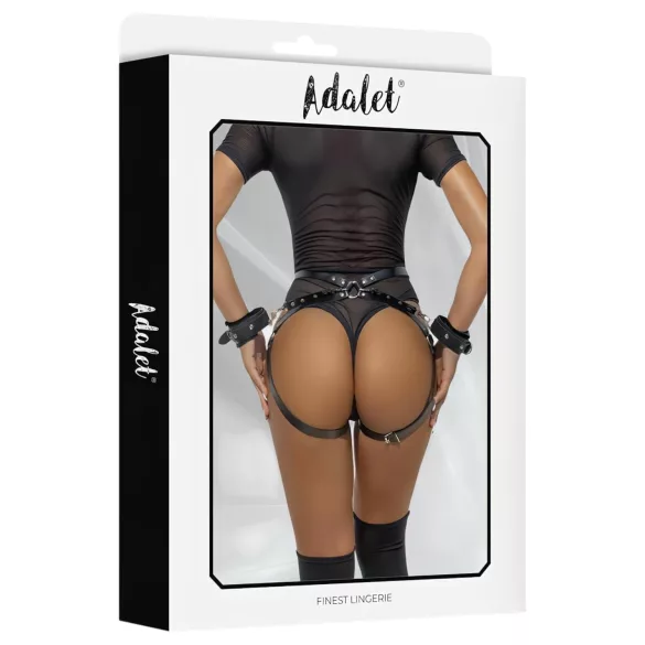 Adalet Jimena - harnas bilkuilla - vegaaninahka - musta