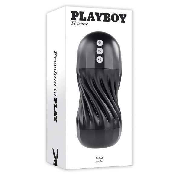 Playboy Solo Stroker - ladattava tyhjiömasturbaattori (musta)