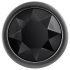 Evolved Black Gem - metallinen anustappi, musta kivi (hopea)