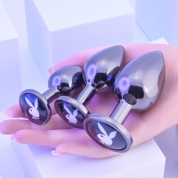 Playboy - anustappisetti - 3 kappaletta - hopea