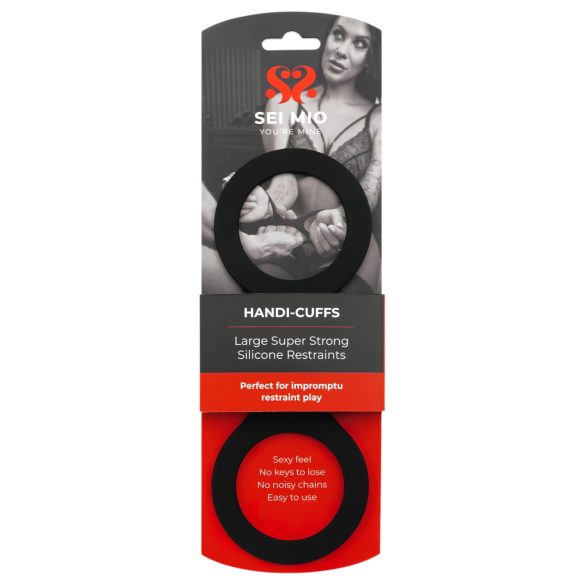Sei Mio - silikonirannekkeet - L - musta