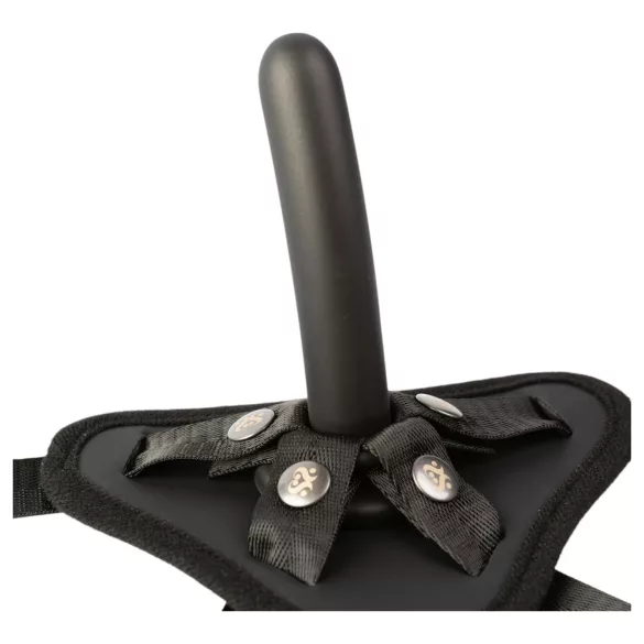 Sei Mio - strap-on dildo valjailla - 12,5 cm - musta