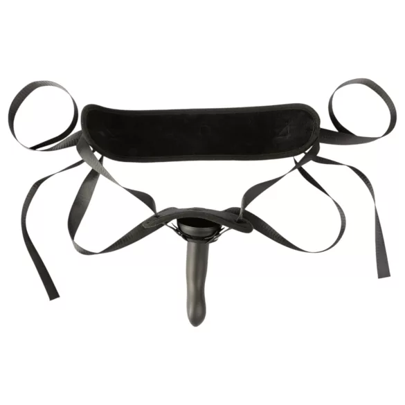 Sei Mio - strap-on dildo valjailla - 15 cm - musta