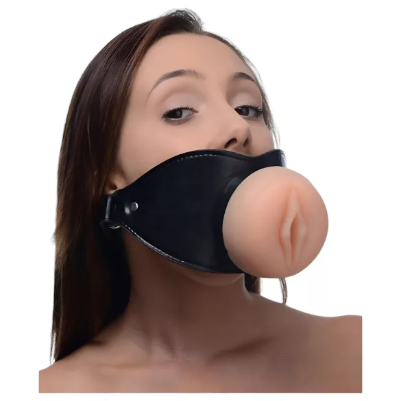 Master Series - suukapula vagina-aukiolla - silikoni beige