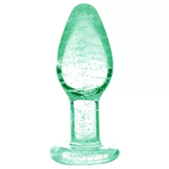   Booty Sparks Glow in the Dark S - lasinen anustappi (läpinäkyvä)