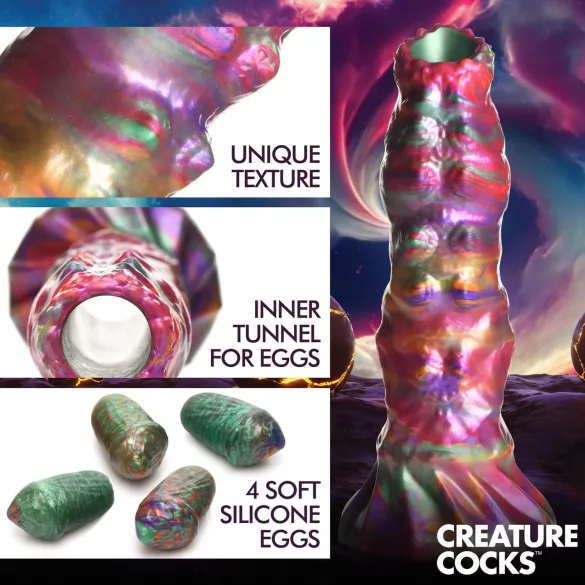 Creature Cocks Larva - ovipositori alien dildolla - silikoni sateenkaari