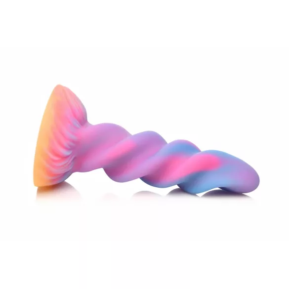 Creature Cocks Moon Rider - hehkuva yksisarvisdildo - lila-pinkki