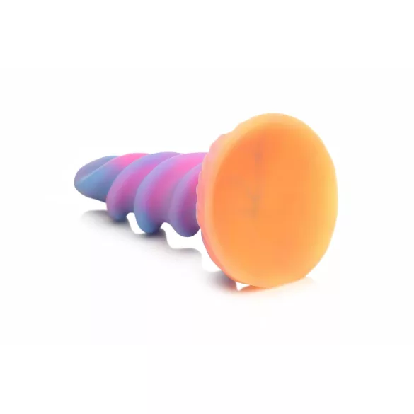 Creature Cocks Moon Rider - hehkuva yksisarvisdildo - lila-pinkki