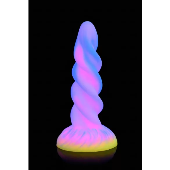 Creature Cocks Moon Rider - hehkuva yksisarvisdildo - lila-pinkki