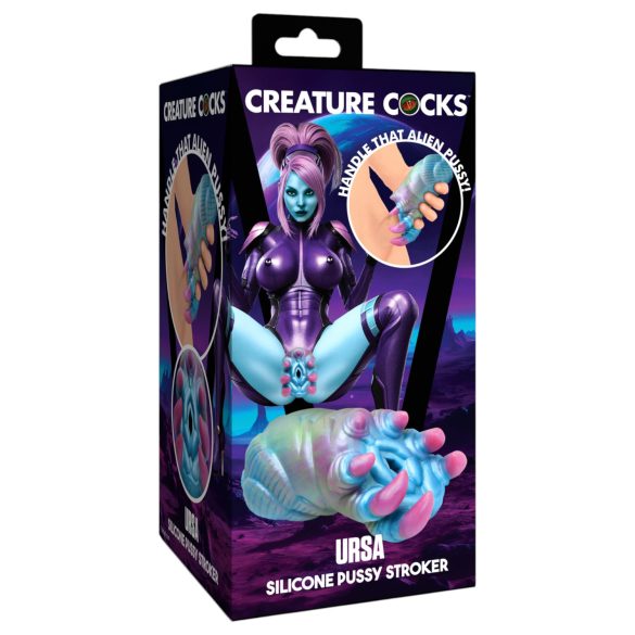 Creature Cocks Ursa - silikoni alien vagina - sininen-pinkki