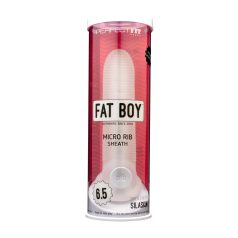 Fat Boy - peniskotelo - mikrojuovitus - 17 cm - valkoinen
