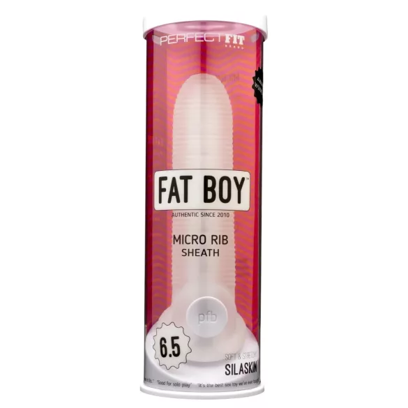 Perfect Fit - Fat Boy Micro Ribbed - peniskotelo (17 cm, valkoinen)
