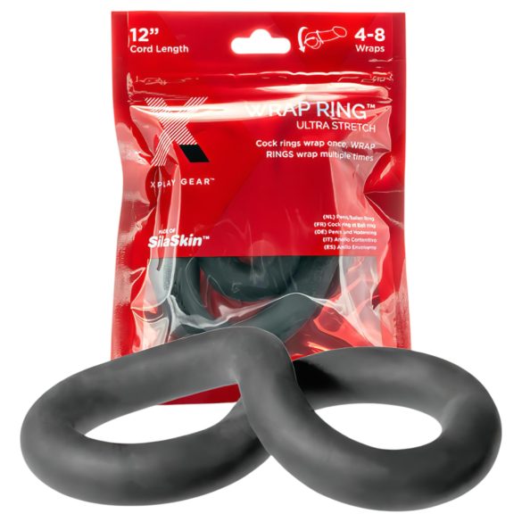 Täydellinen Fit Ultra Wrap 12 - paksu penisrengas - musta (30cm)