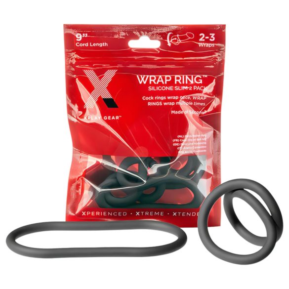 Perfect Fit Slim Wrap 9 - ohut penisrengas - musta (22cm)