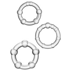 Stay Hard - penisrenkaiden setti - 3 kpl - kirkas