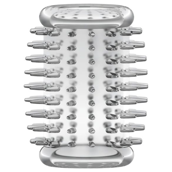 Stay Hard - peniksen pituuden pidennin nystyröillä - läpinäkyvä