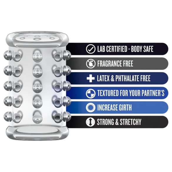 Stay Hard - nystyräinen penisrengas - läpinäkyvä