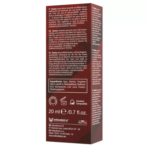 Intimateline Replay - viivästyttävä suihke miehille (20 ml)