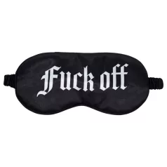   Ouch! - “Fuck Off” -tekstillä varustettu satiininen silmänaamio (musta)