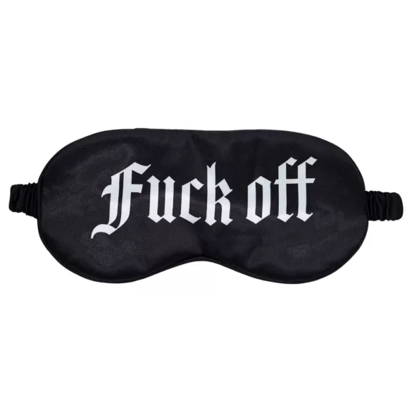 Ouch! - “Fuck Off” -tekstillä varustettu satiininen silmänaamio (musta)