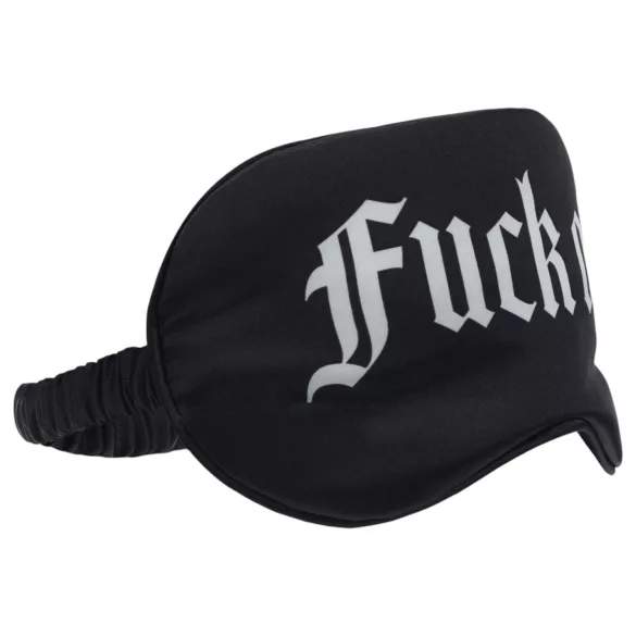 Ouch! - “Fuck Off” -tekstillä varustettu satiininen silmänaamio (musta)