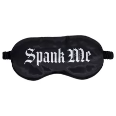   Ouch! - “Spank Me” -tekstillä varustettu satiininen silmänaamio (musta)