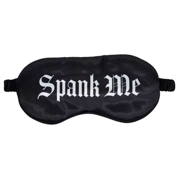 Ouch! - “Spank Me” -tekstillä varustettu satiininen silmänaamio (musta)