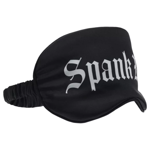 Ouch! - “Spank Me” -tekstillä varustettu satiininen silmänaamio (musta)