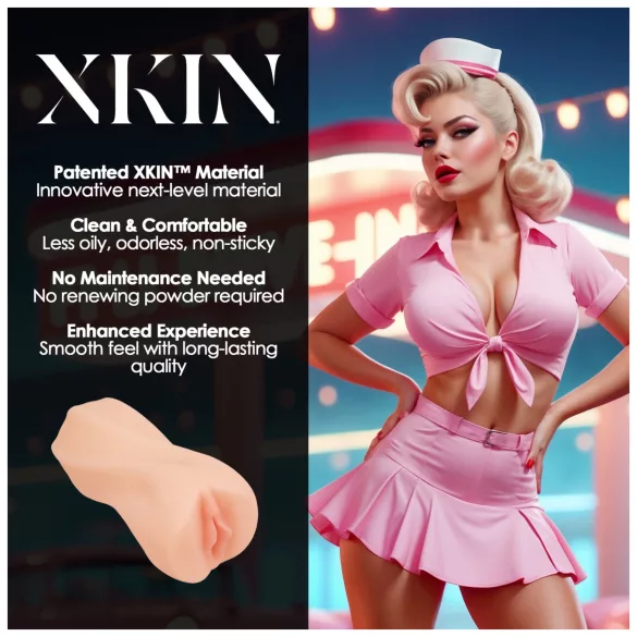 XKIN Cutie Darla - aidonnäköinen tekovagina-masturbaattori (naturaali)
