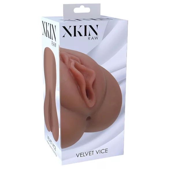 XKIN - aidon tuntuinen tekovagina - L (tumma nude)