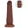 RealRock - kaksinkertaisen tiheä realistinen dildo (ruskea) - 15,5 cm