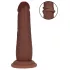 RealRock - kaksinkertaisen tiheä realistinen dildo (ruskea) - 15,5 cm