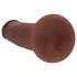 RealRock - kaksinkertaisen tiheä realistinen dildo (ruskea) - 15,5 cm