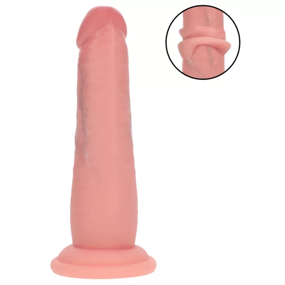 RealRock - kaksinkertaisen tiheyden realistinen dildo (ihonvärinen) - 15,5 cm