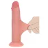 RealRock - kaksinkertaisen tiheyden realistinen dildo (ihonvärinen) - 15,5 cm