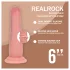 RealRock - kaksinkertaisen tiheyden realistinen dildo (ihonvärinen) - 15,5 cm