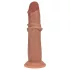 RealRock - kaksitiheyksinen realistinen dildo (rusketettu) - 15,5 cm