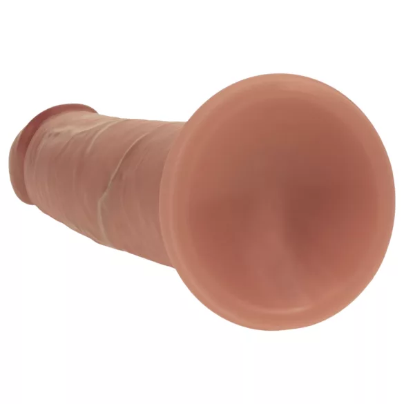 RealRock - kaksitiheyksinen realistinen dildo (rusketettu) - 15,5 cm