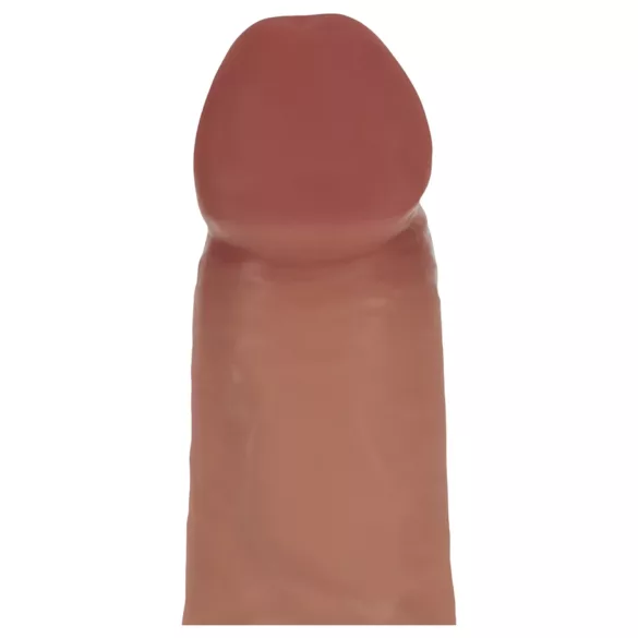 RealRock - kaksitiheyksinen realistinen dildo (rusketettu) - 15,5 cm