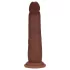 RealRock - kaksitiheyksinen realistinen dildo (ruskea) - 18,5 cm