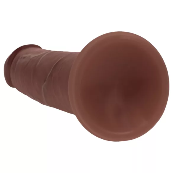 RealRock - kaksitiheyksinen realistinen dildo (ruskea) - 18,5 cm